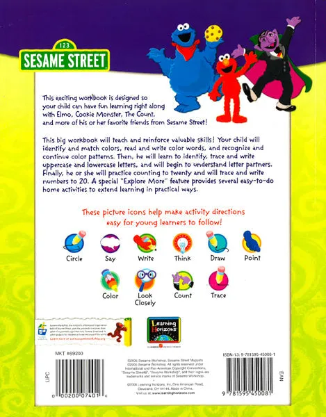 123 Sesame Street: Ready, Set, Preschool! Workbook
