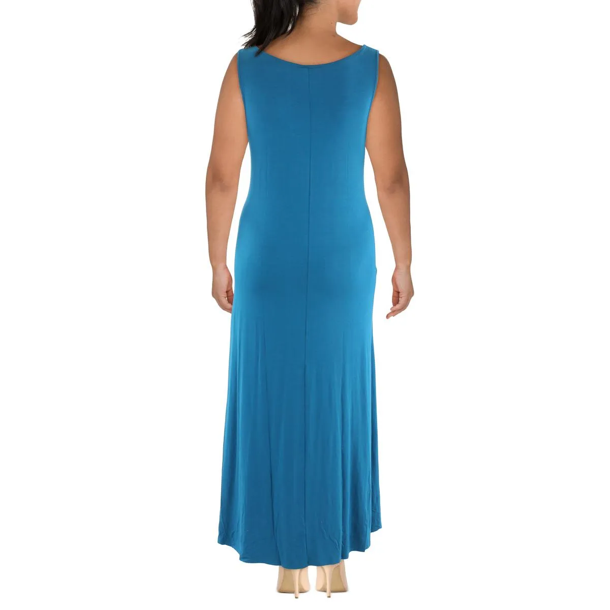 24seven Comfort Apparel Womens Plus Sleeveless Long Maxi Dress