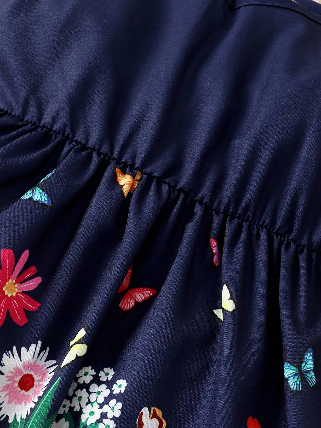 2pcs/Set Girls' Floral Print Suspender Dress   Spring/Summer Top