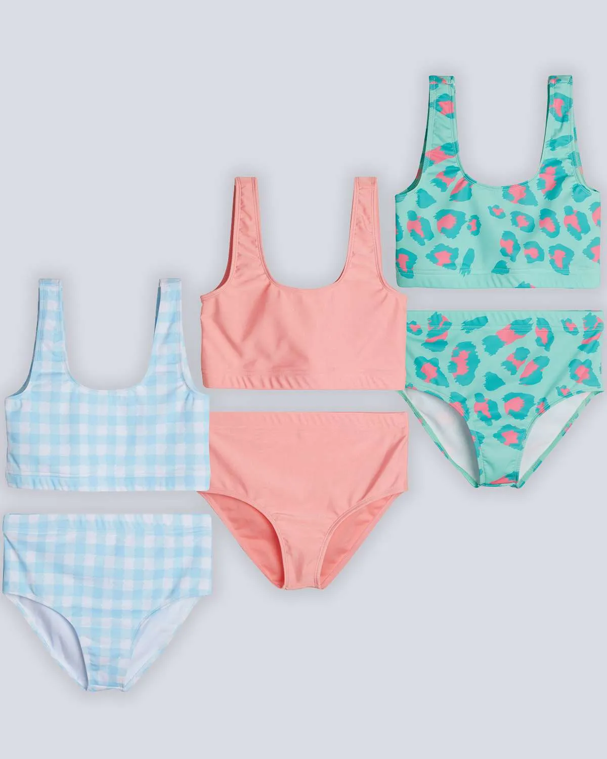3 Pack: Girls' 2-Piece Bikini Swimsuit