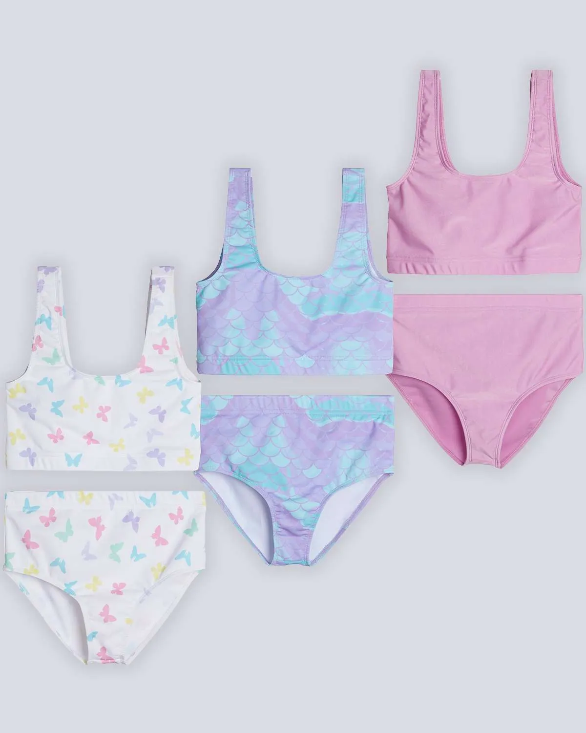 3 Pack: Girls' 2-Piece Bikini Swimsuit