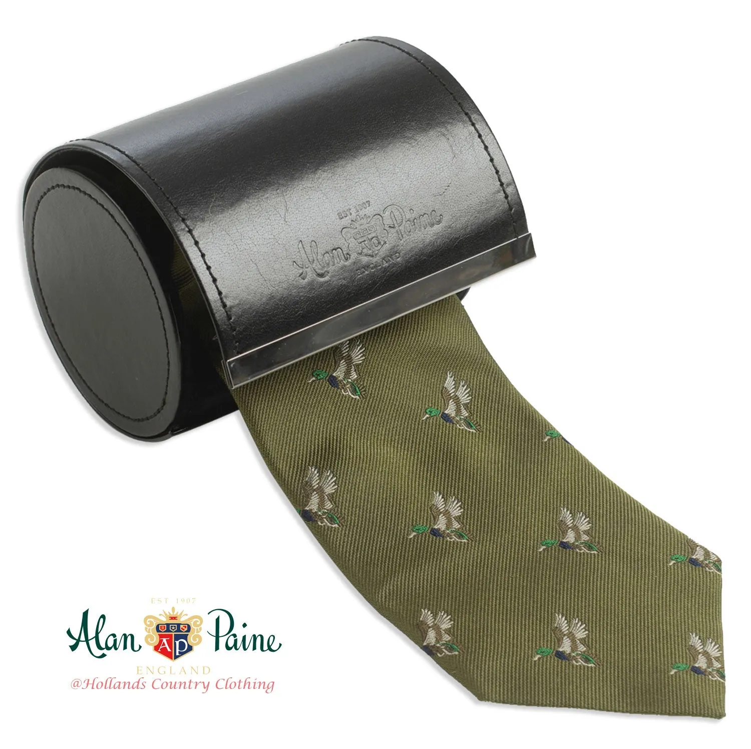 Alan Paine Ripon Silk Tie | Ducks