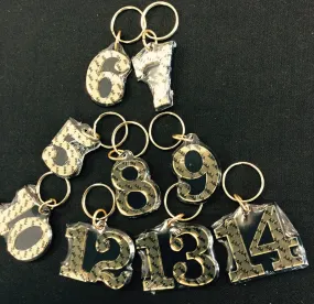 Alpha Double Number Keychain