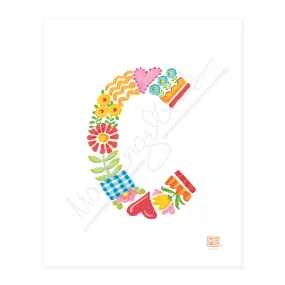 Alphabet Garden Letter C Small Print