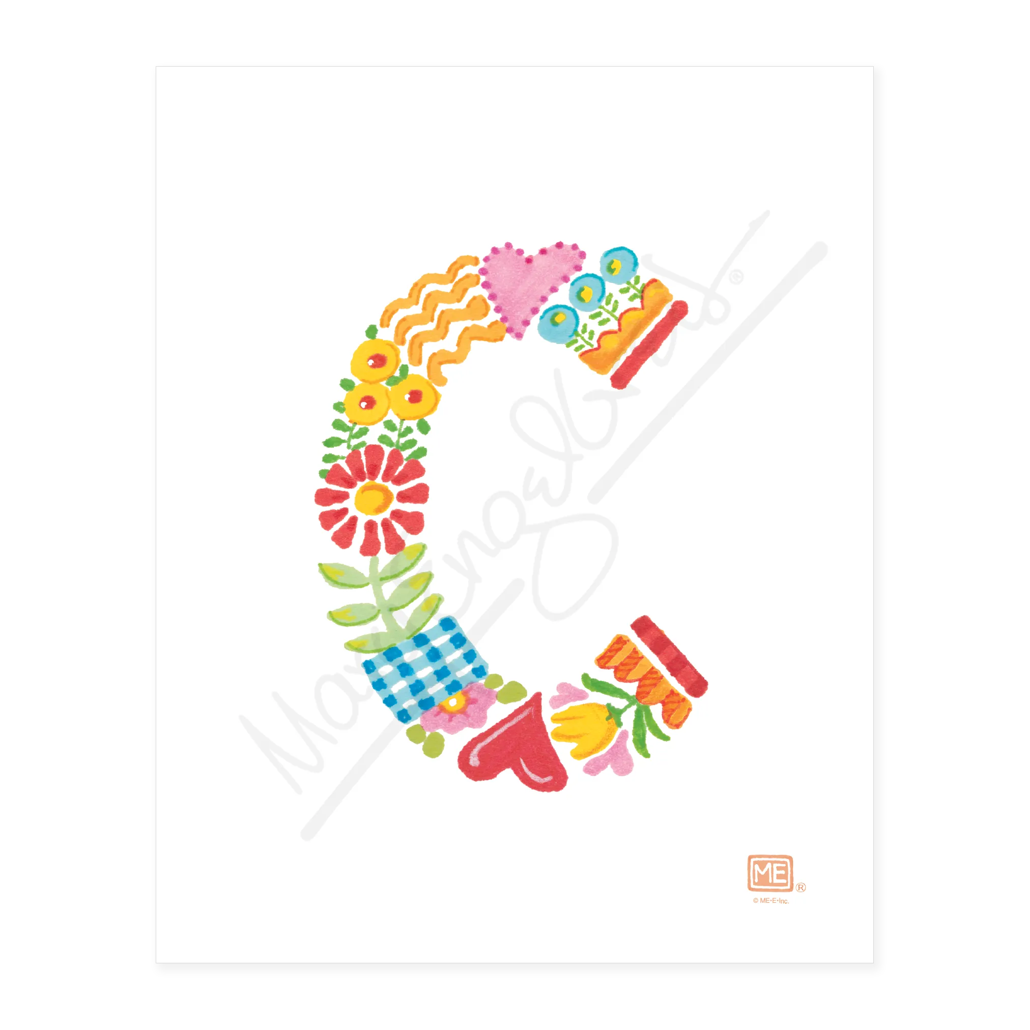 Alphabet Garden Letter C Small Print