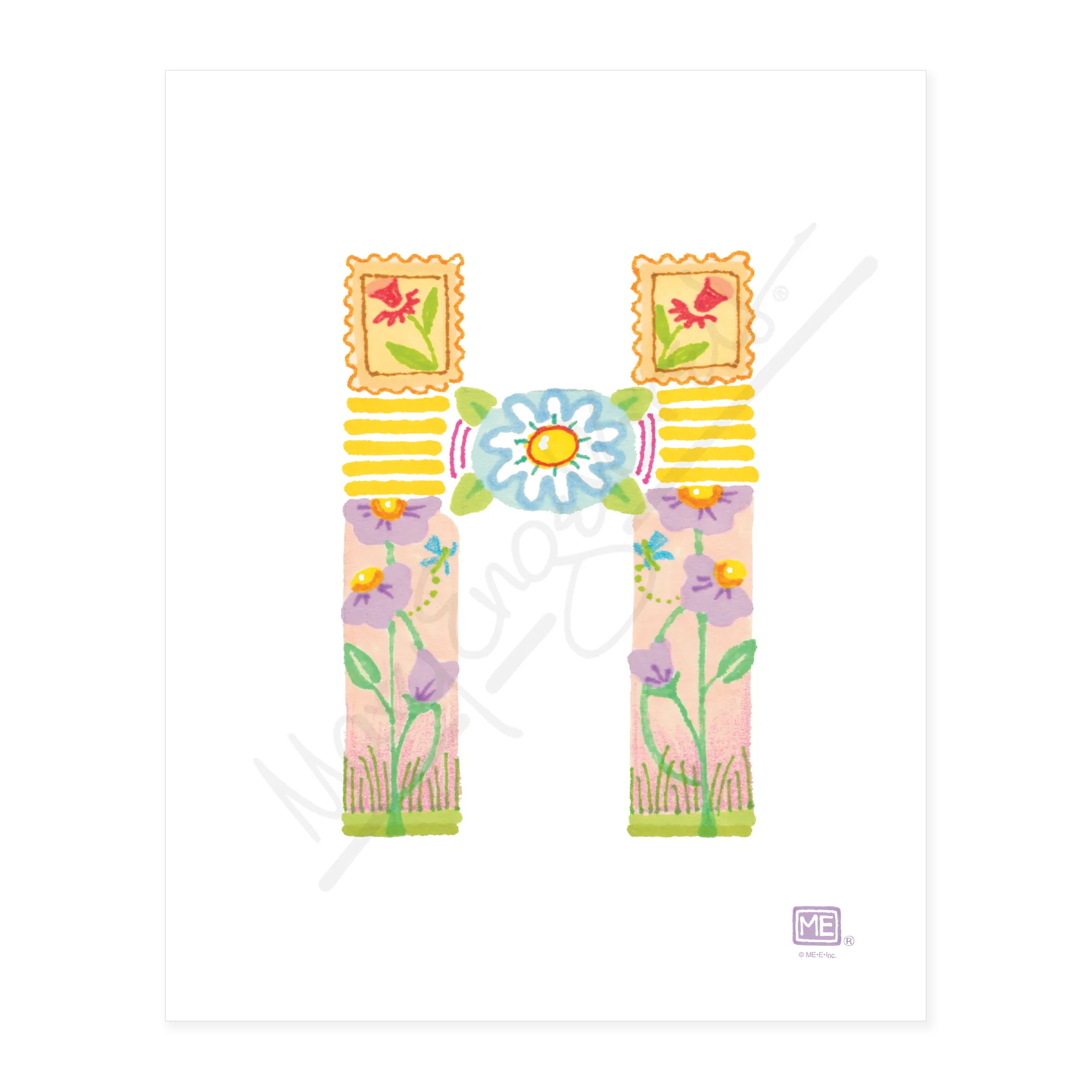 Alphabet Garden Letter H Small Print