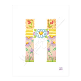 Alphabet Garden Letter H Small Print