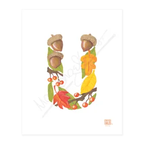 Alphabet Garden Letter U Small Print
