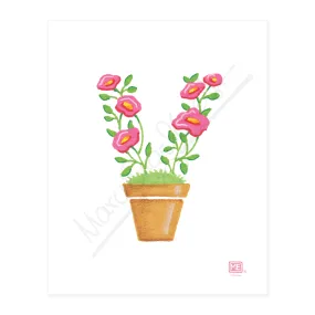 Alphabet Garden Letter V Small Print