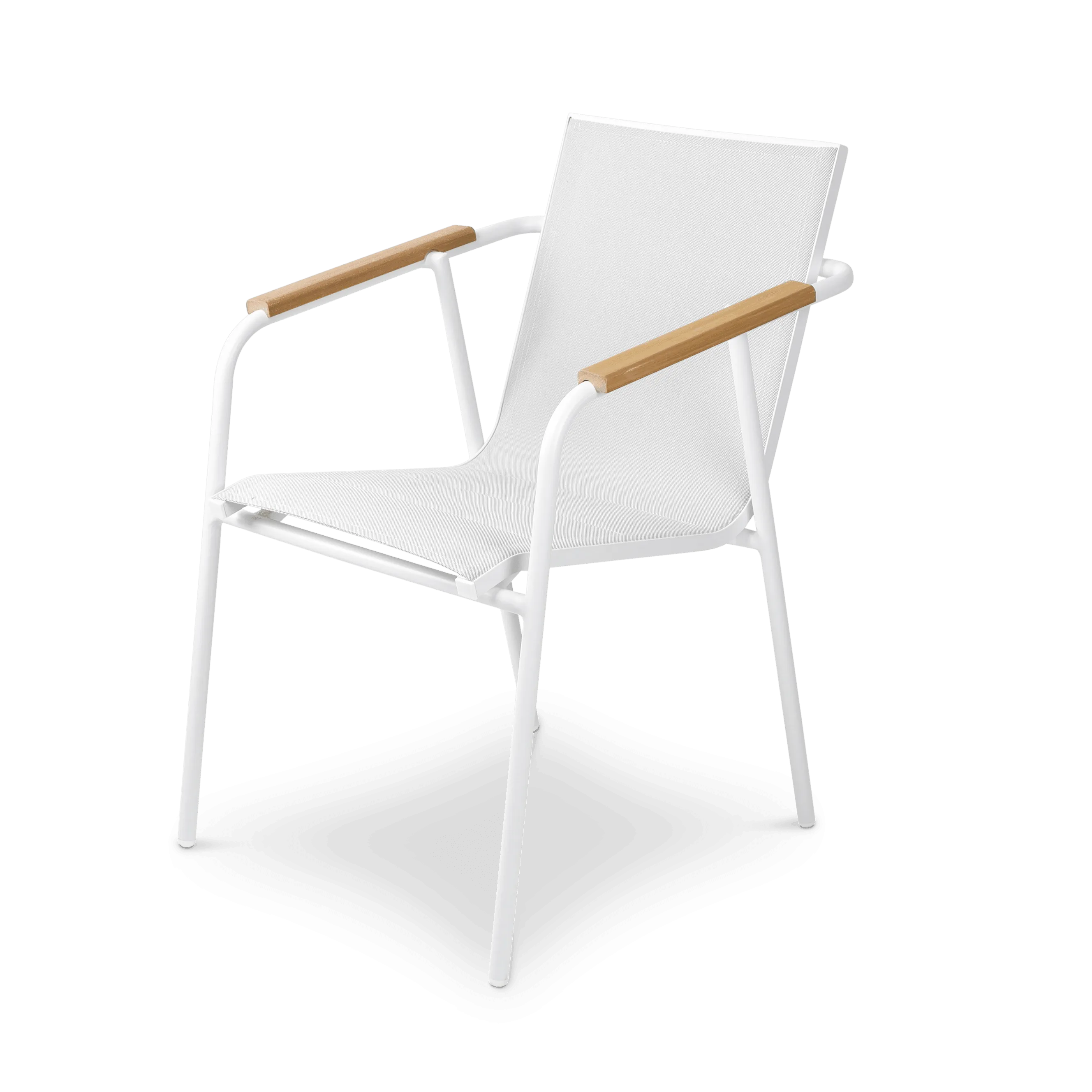Amalfi Square 5 Piece Outdoor Setting in Arctic White with Aluminium Chairs