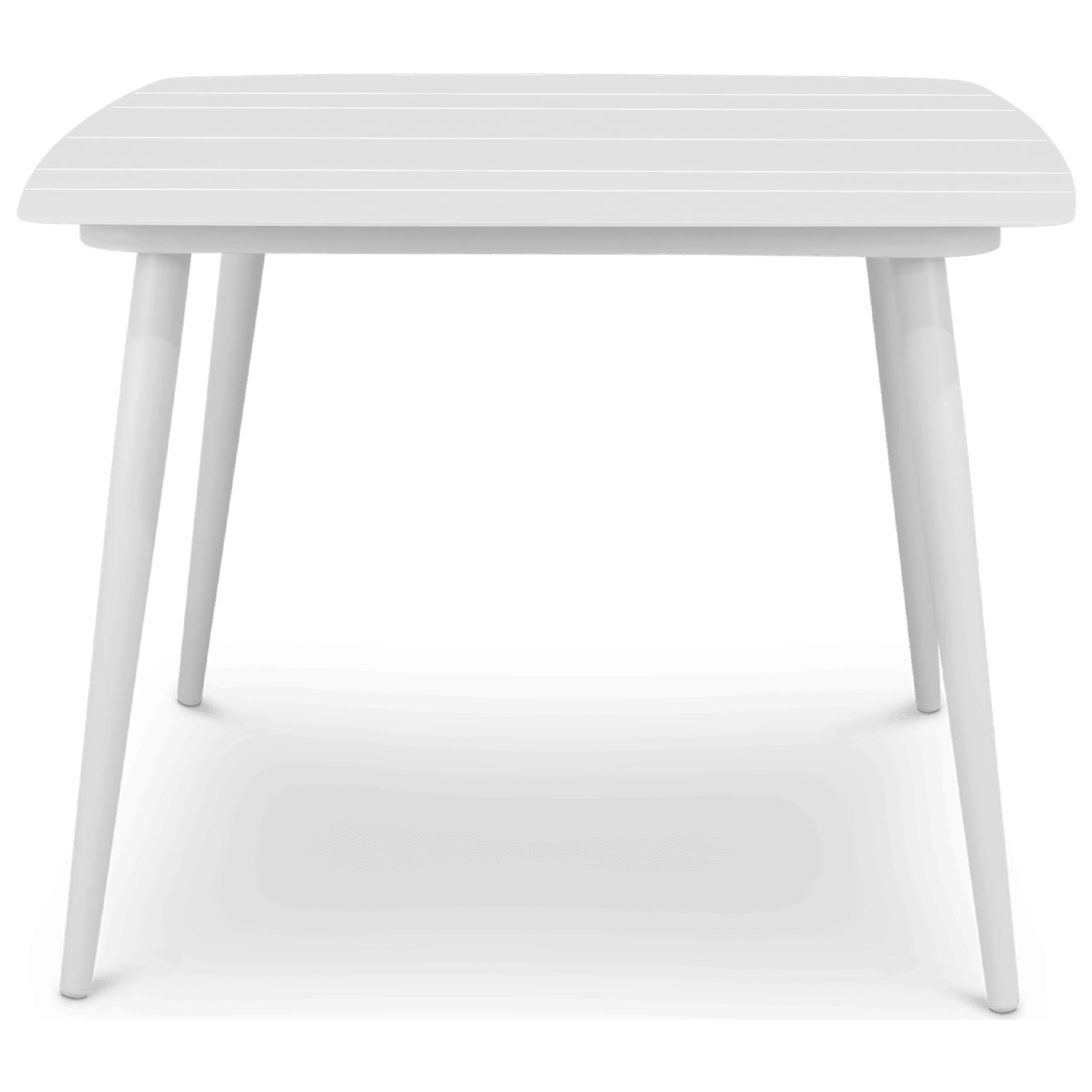 Amalfi Square 5 Piece Outdoor Setting in Arctic White with Aluminium Chairs