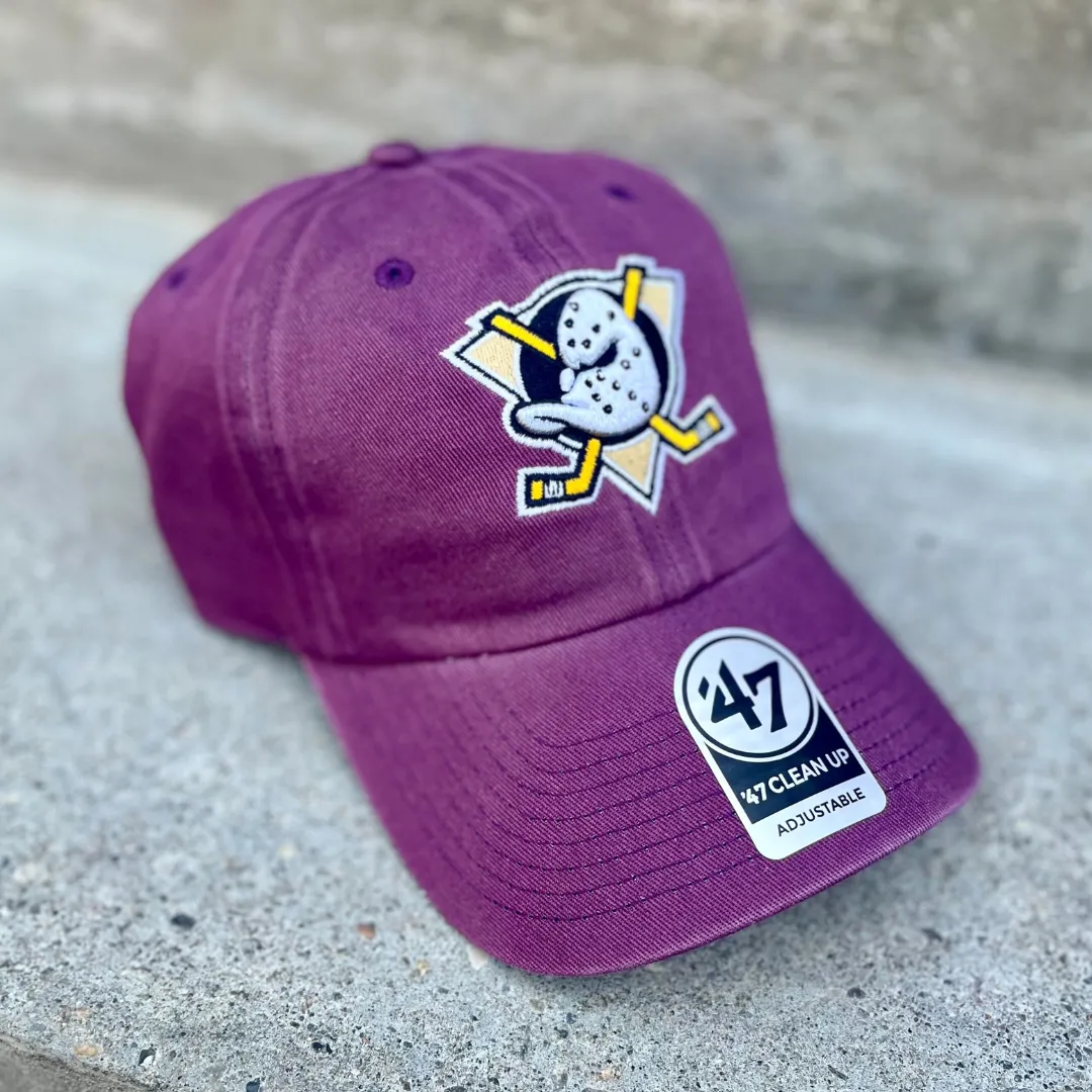 Anaheim Ducks NHL Alt. Clean Up Cap (Rustic Purple)