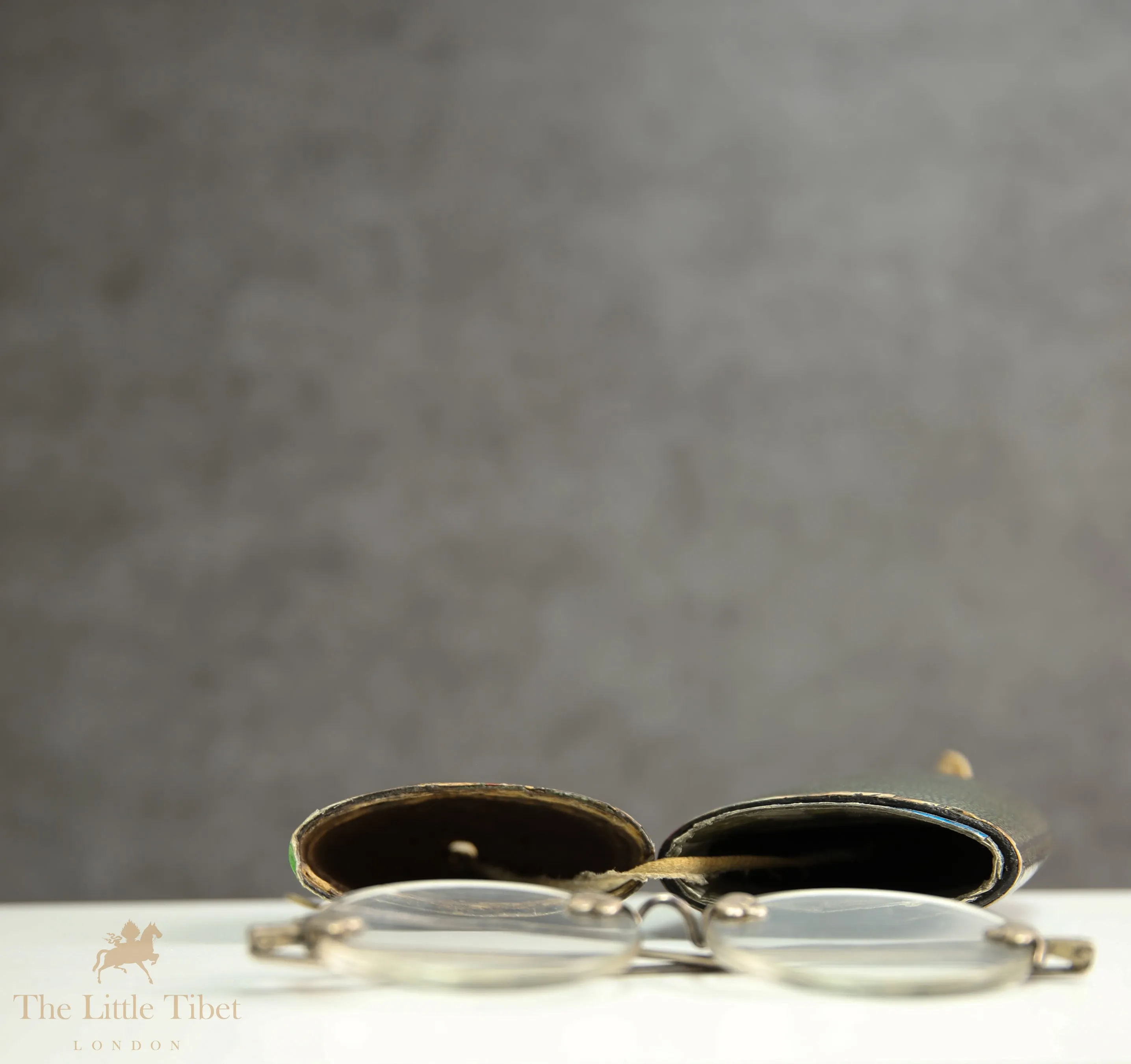 Antique Eyeglasses with Shagreen Case, Circa 1900