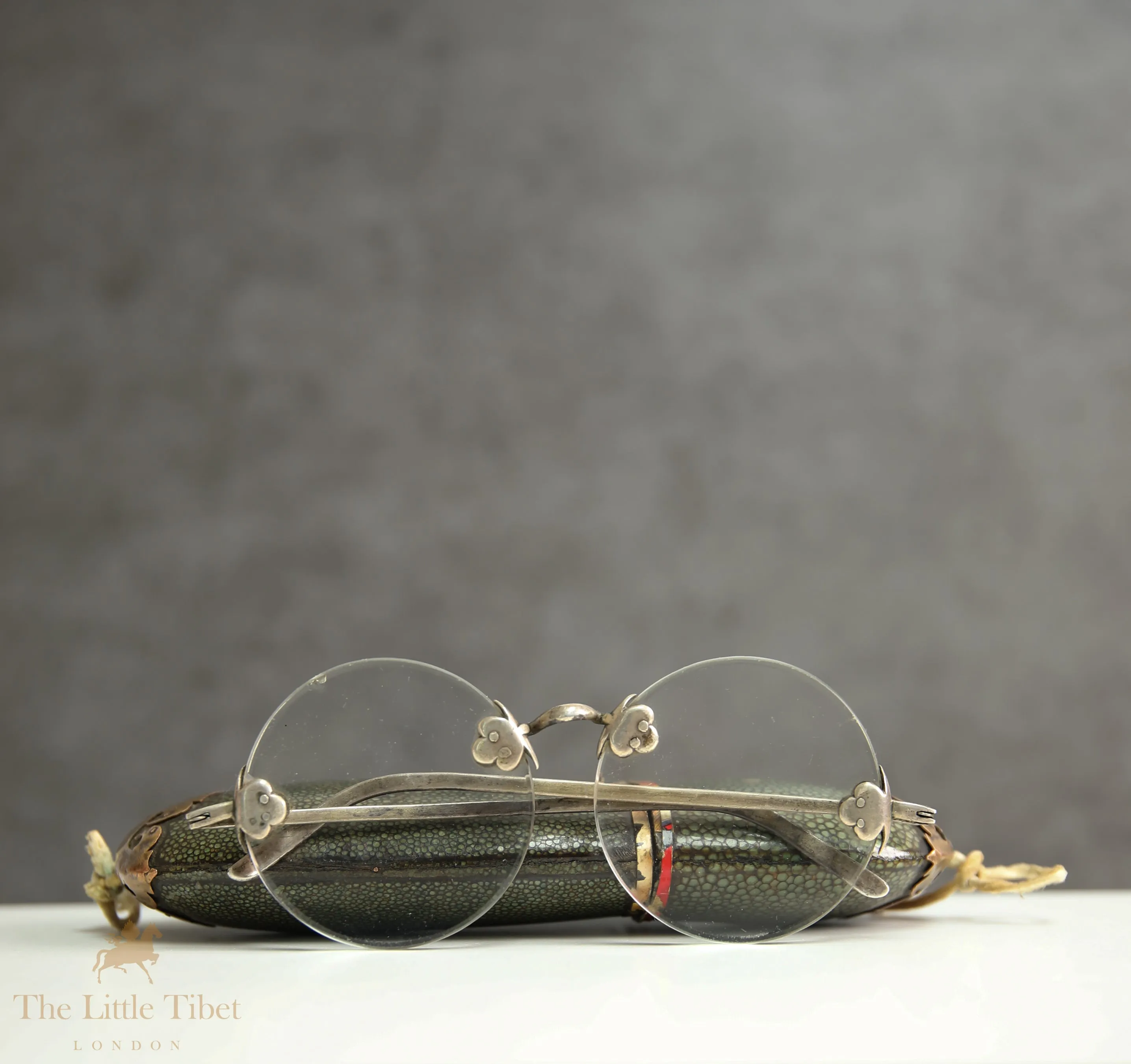 Antique Eyeglasses with Shagreen Case, Circa 1900