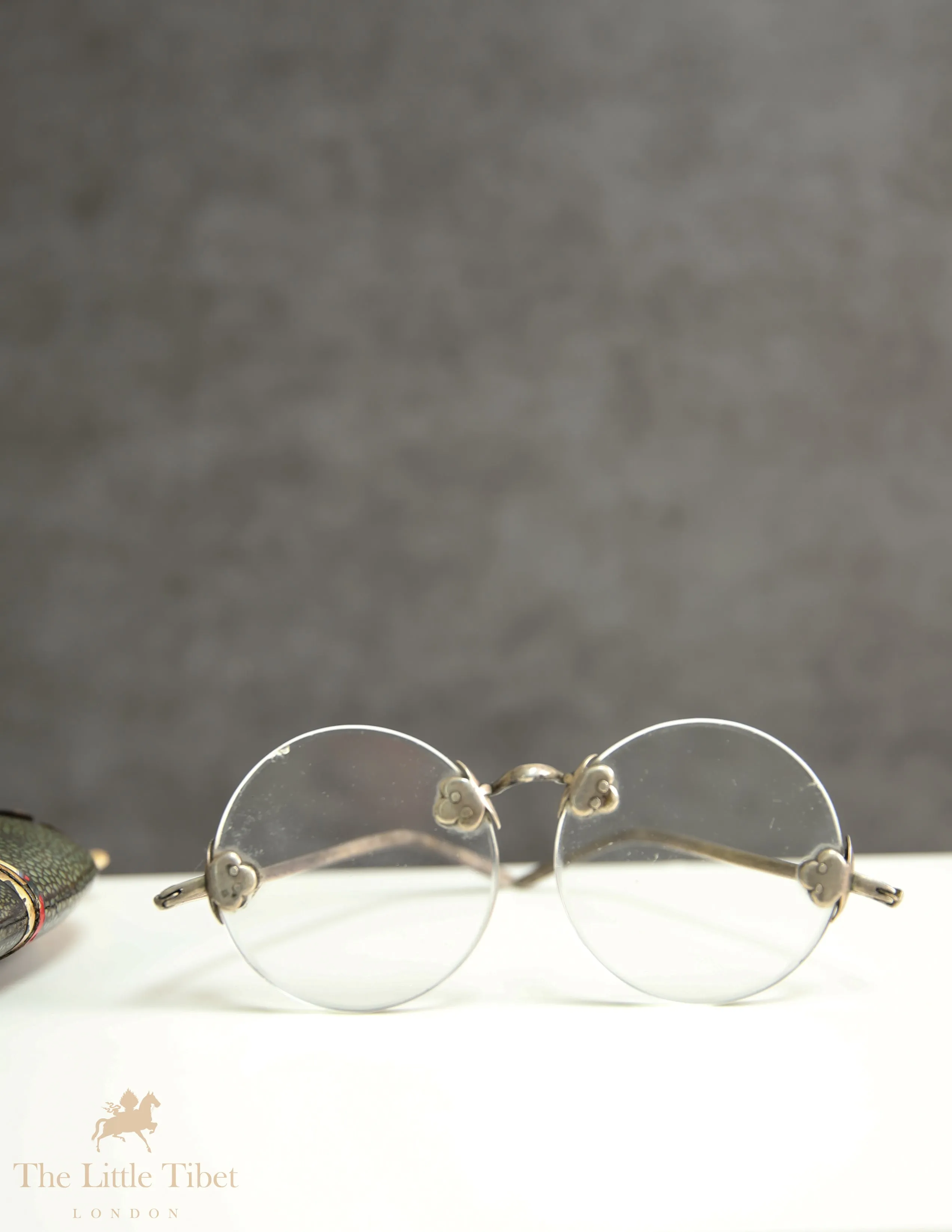 Antique Eyeglasses with Shagreen Case, Circa 1900