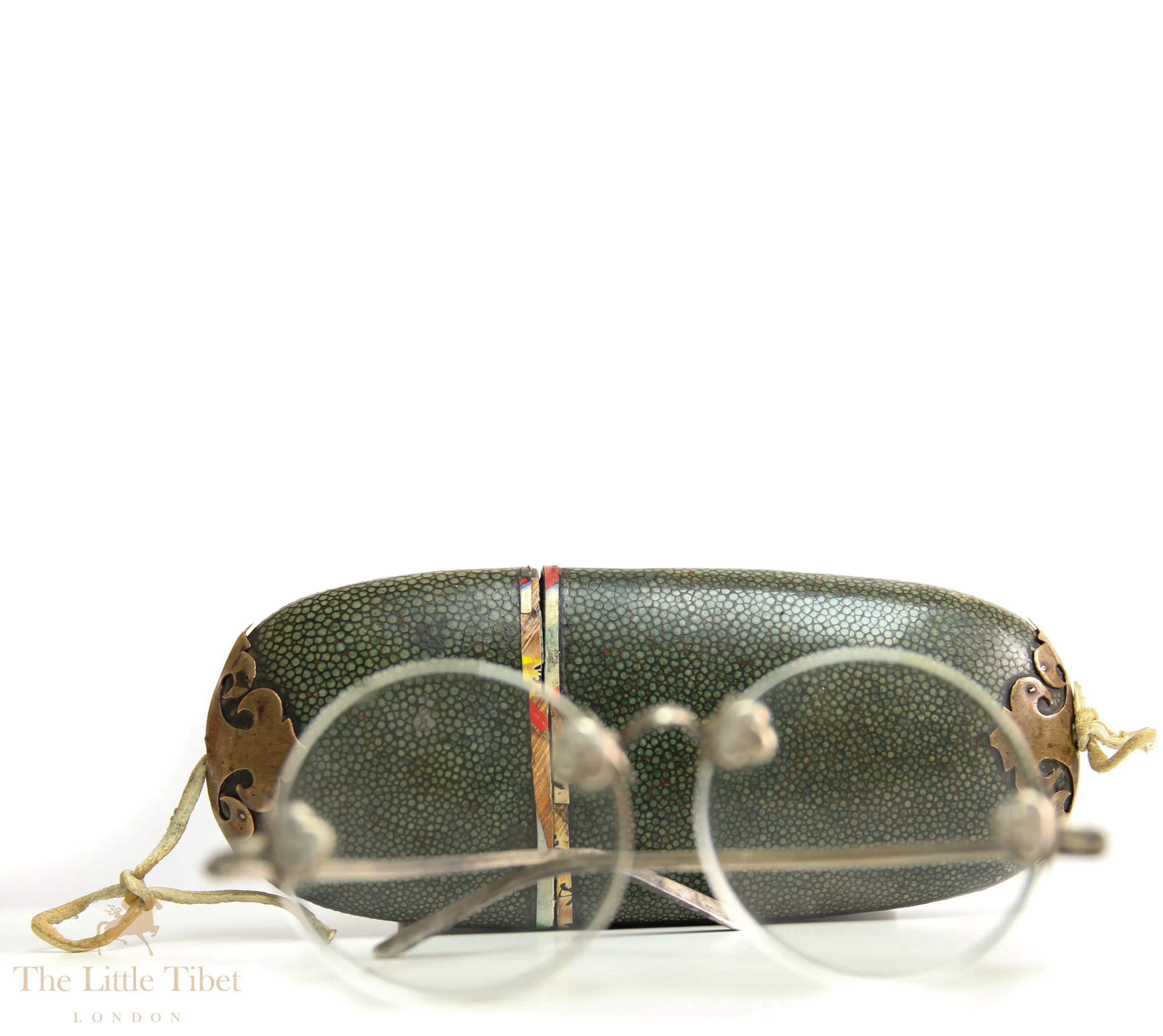 Antique Eyeglasses with Shagreen Case, Circa 1900