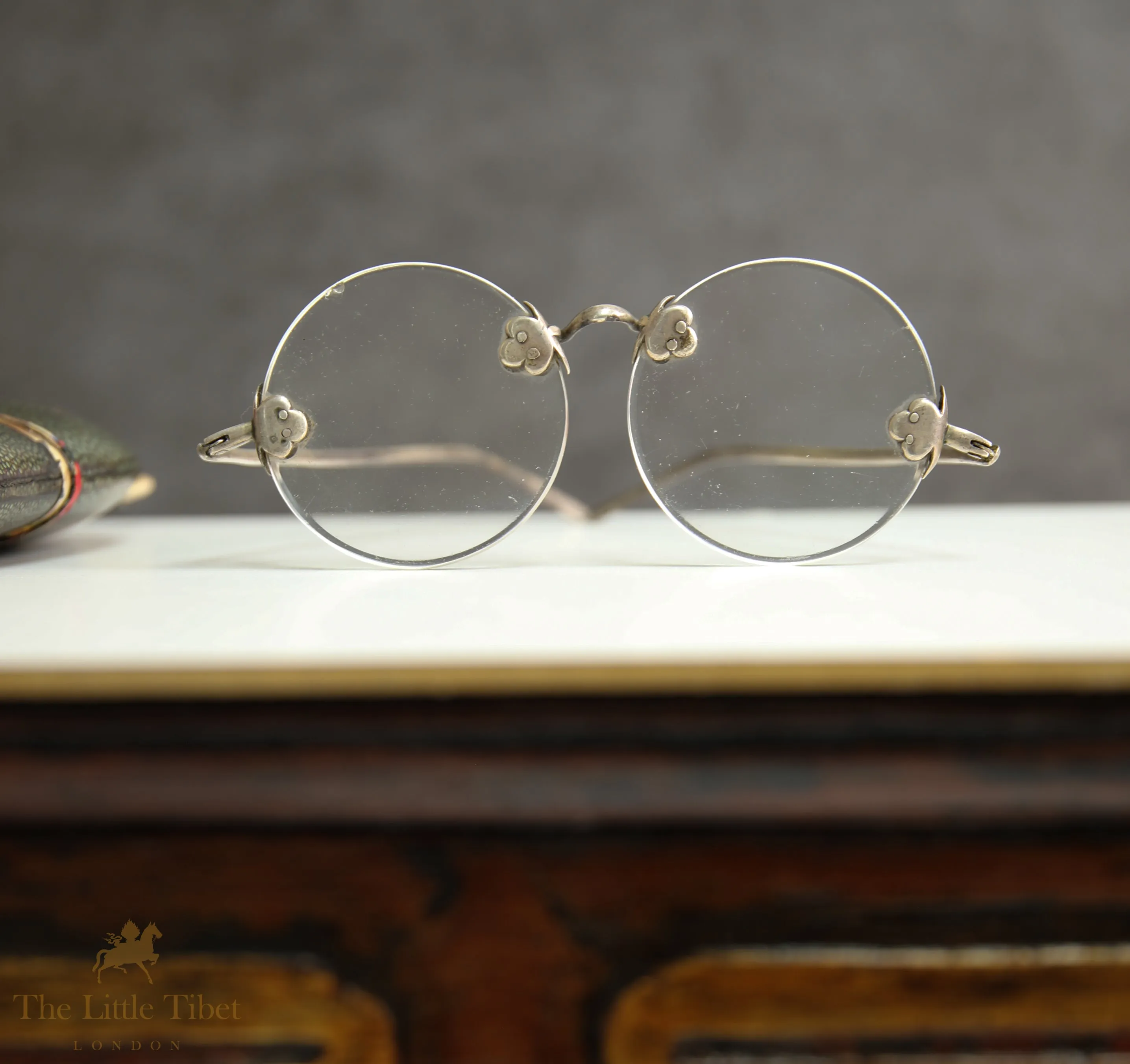 Antique Eyeglasses with Shagreen Case, Circa 1900