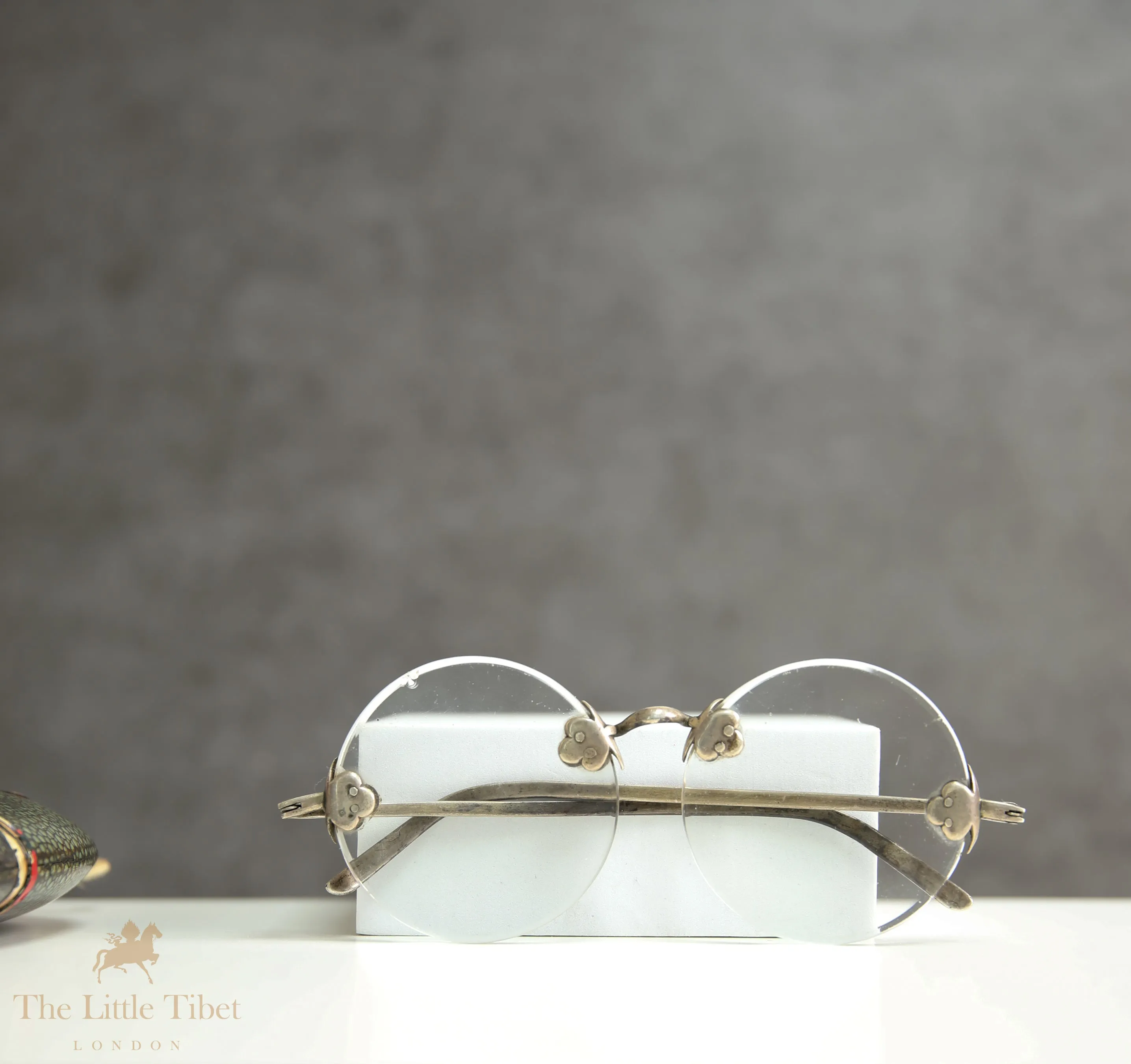 Antique Eyeglasses with Shagreen Case, Circa 1900