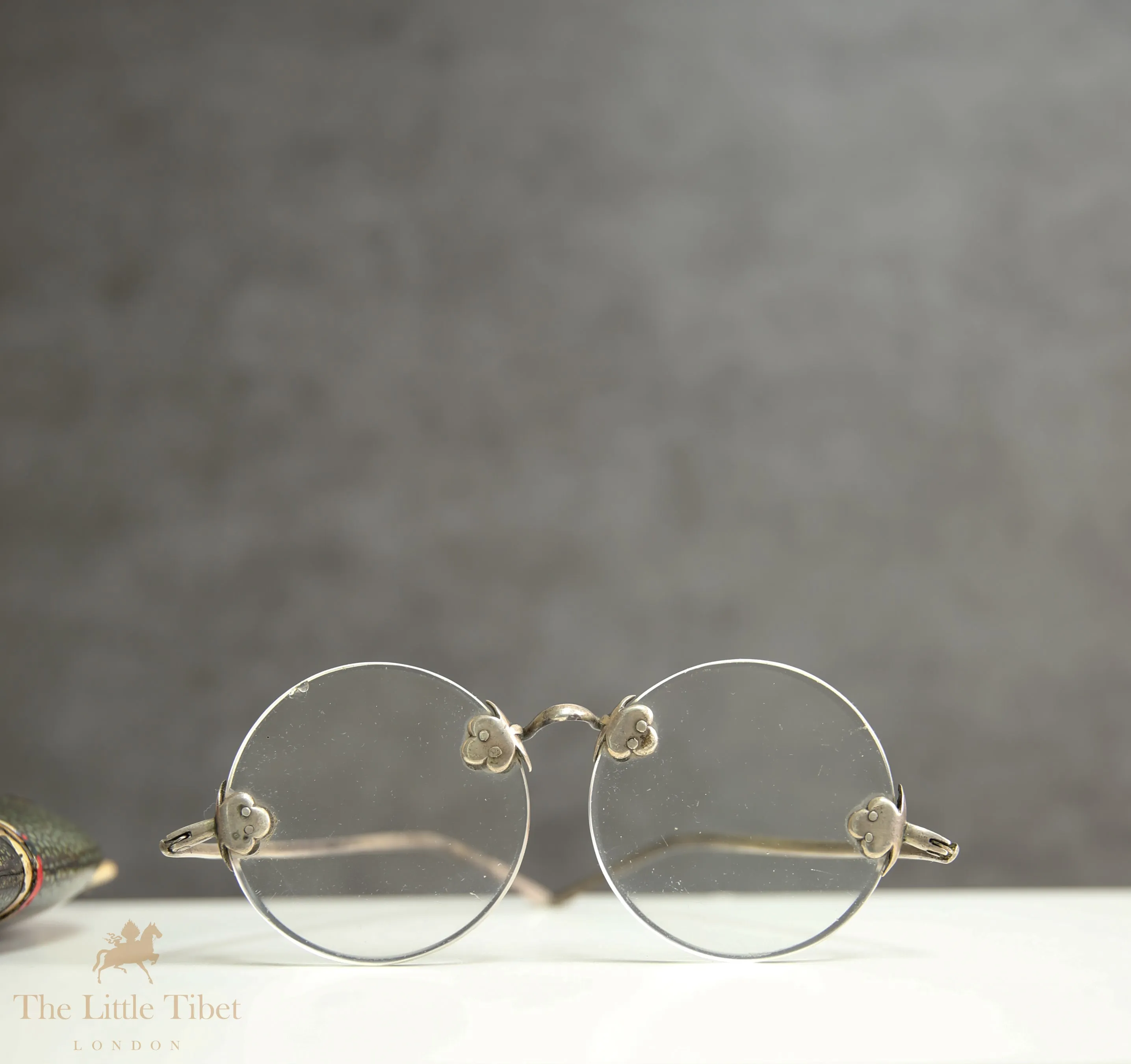 Antique Eyeglasses with Shagreen Case, Circa 1900