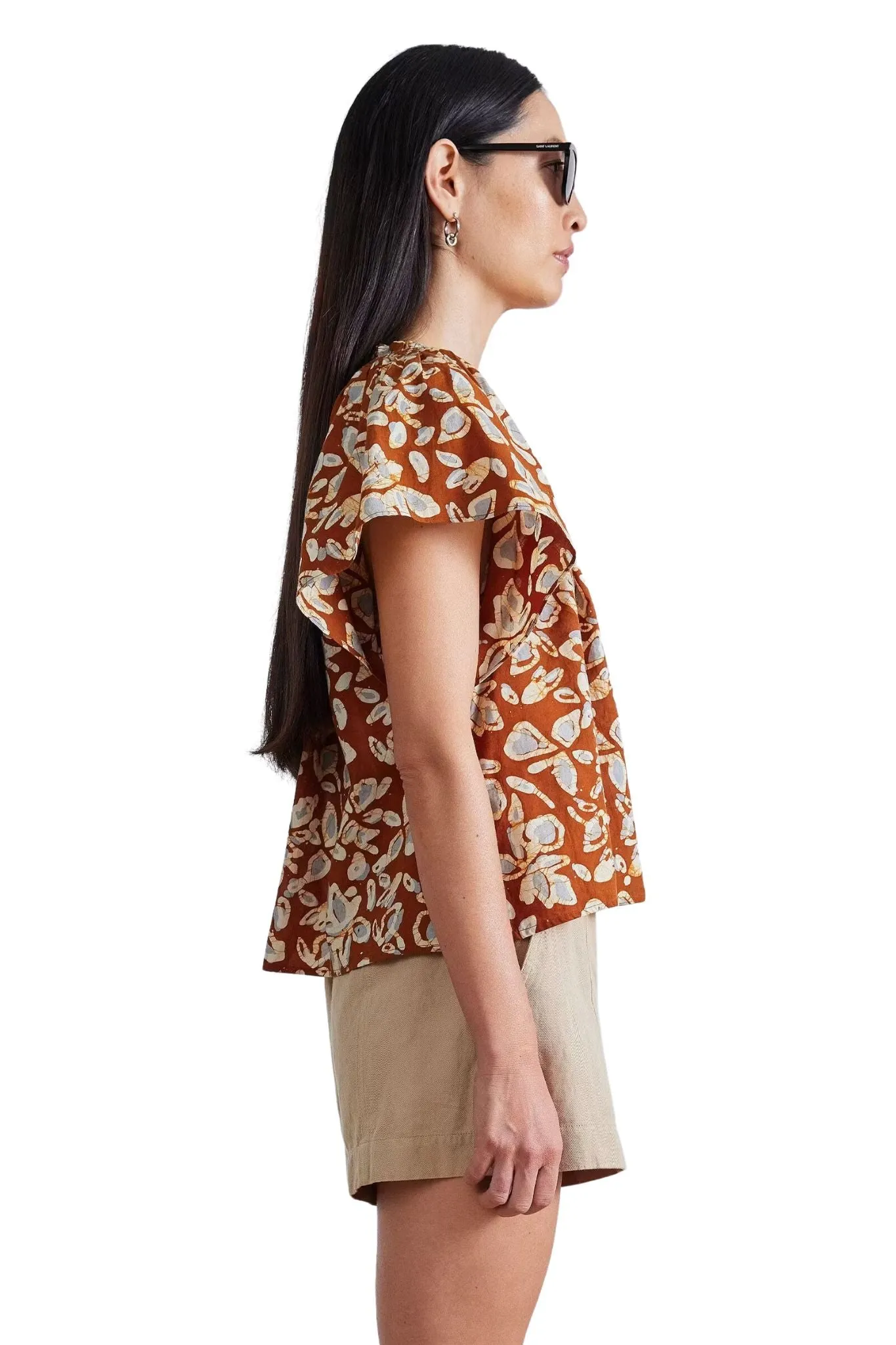 Apiece Apart Patricia Flutter Sleeve Top