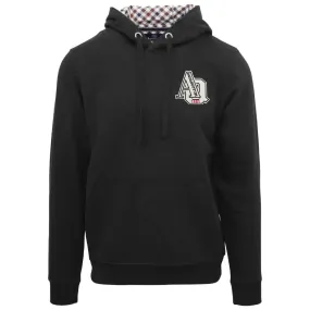 Aquascutum Aq 1851 Patch Logo Black Hoodie