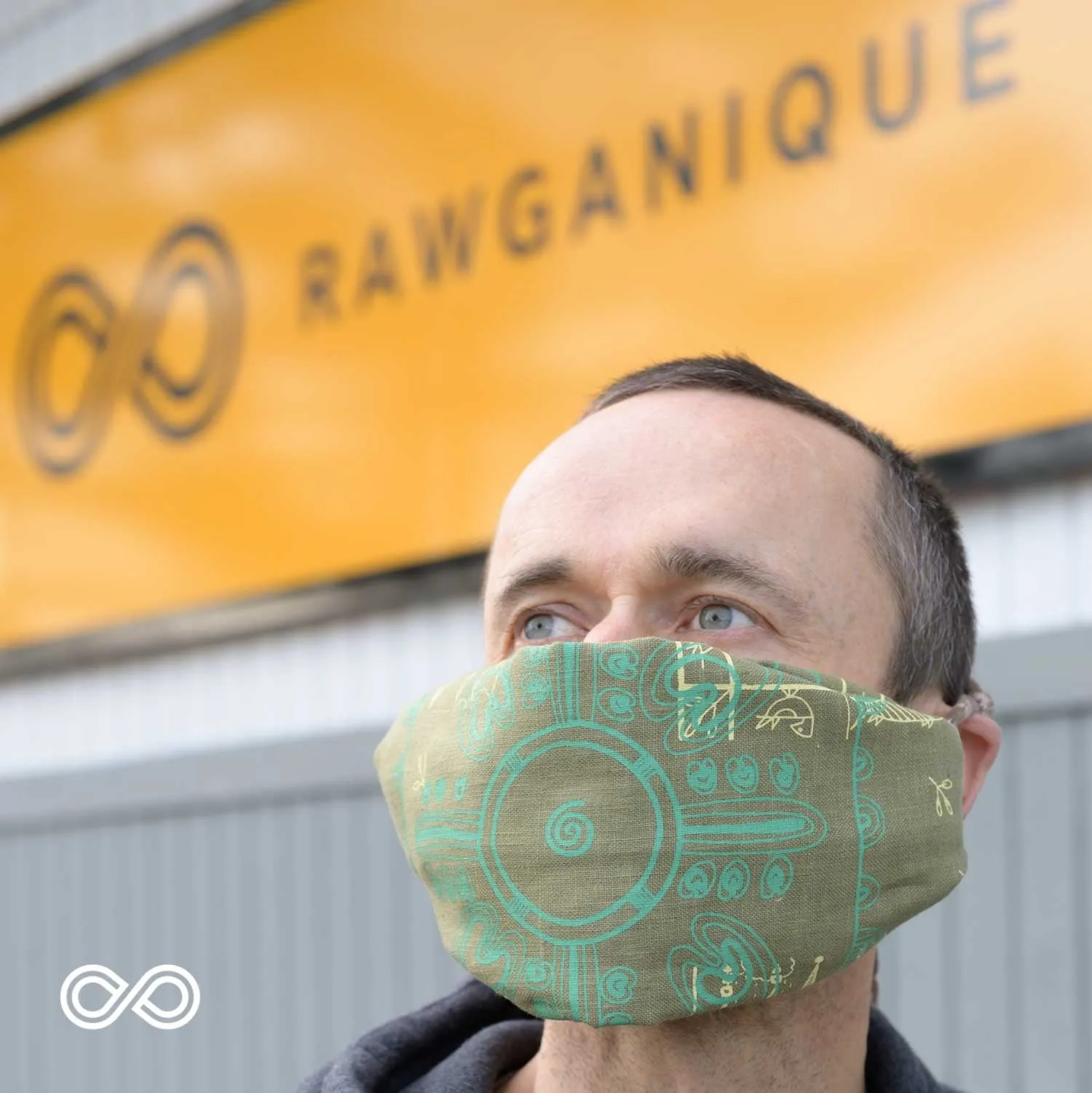 AQUINCUM 100% Organic French Linen Bandana - Japanese Furoshiki Wrapping Cloth (22" x 22") (OC Thread, 100% Biodegradable).