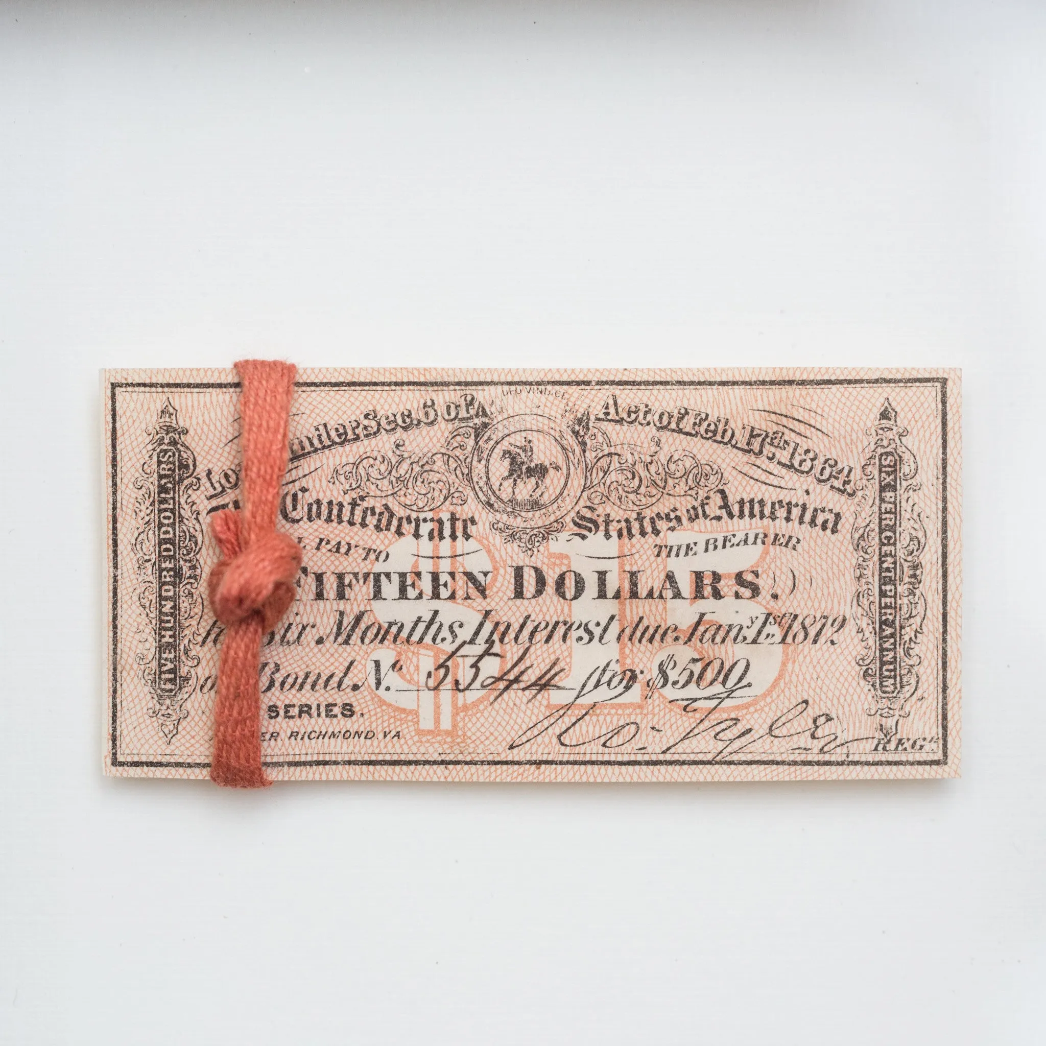 Authentic Red Tape in Shadow Box