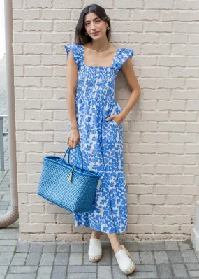 Ava Smocked Flutter Sleeve Midi Dress***FINAL SALE***