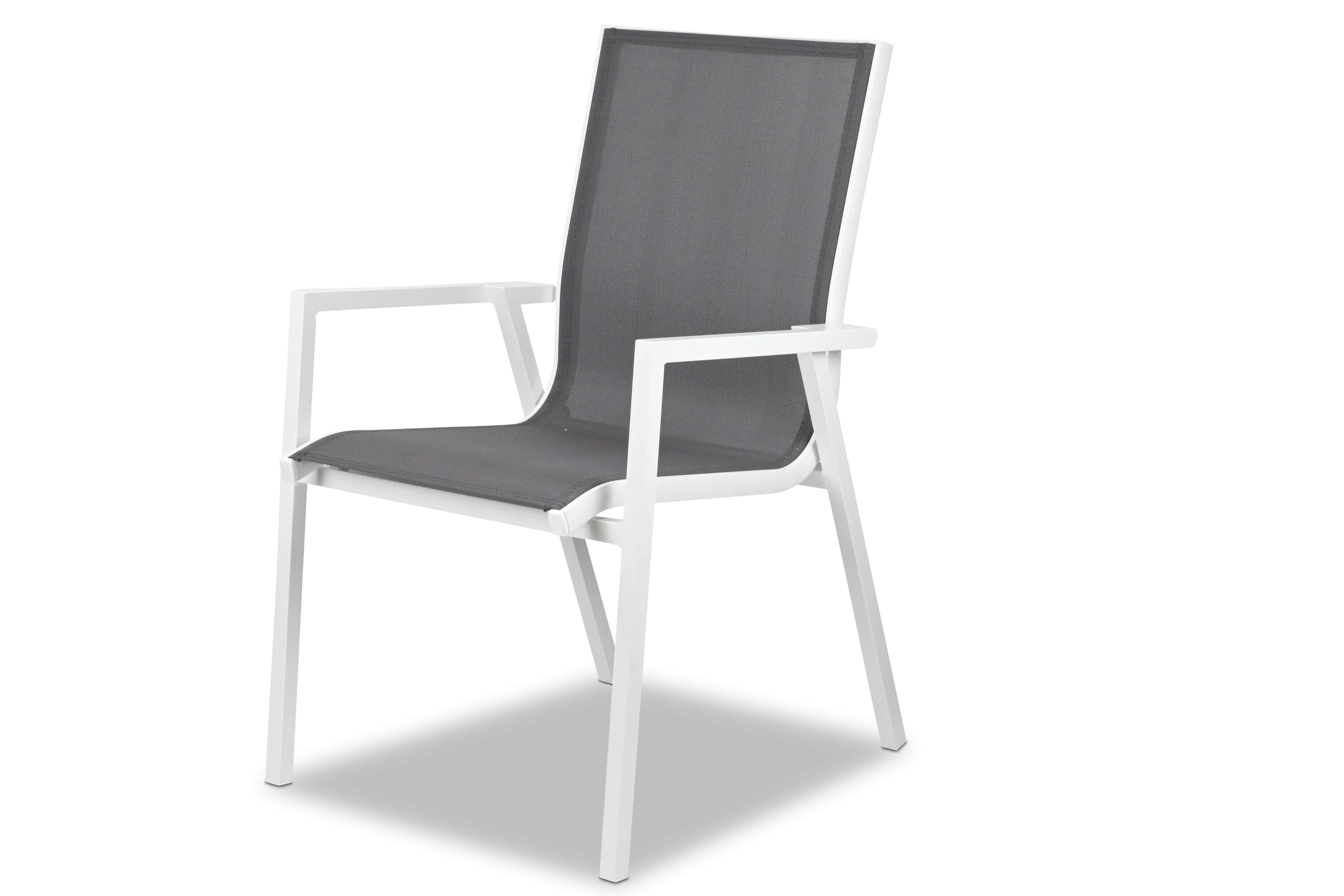 Bahamas Square Cafe 5 Piece Outdoor Setting in Arctic White with Aluminium Chairs