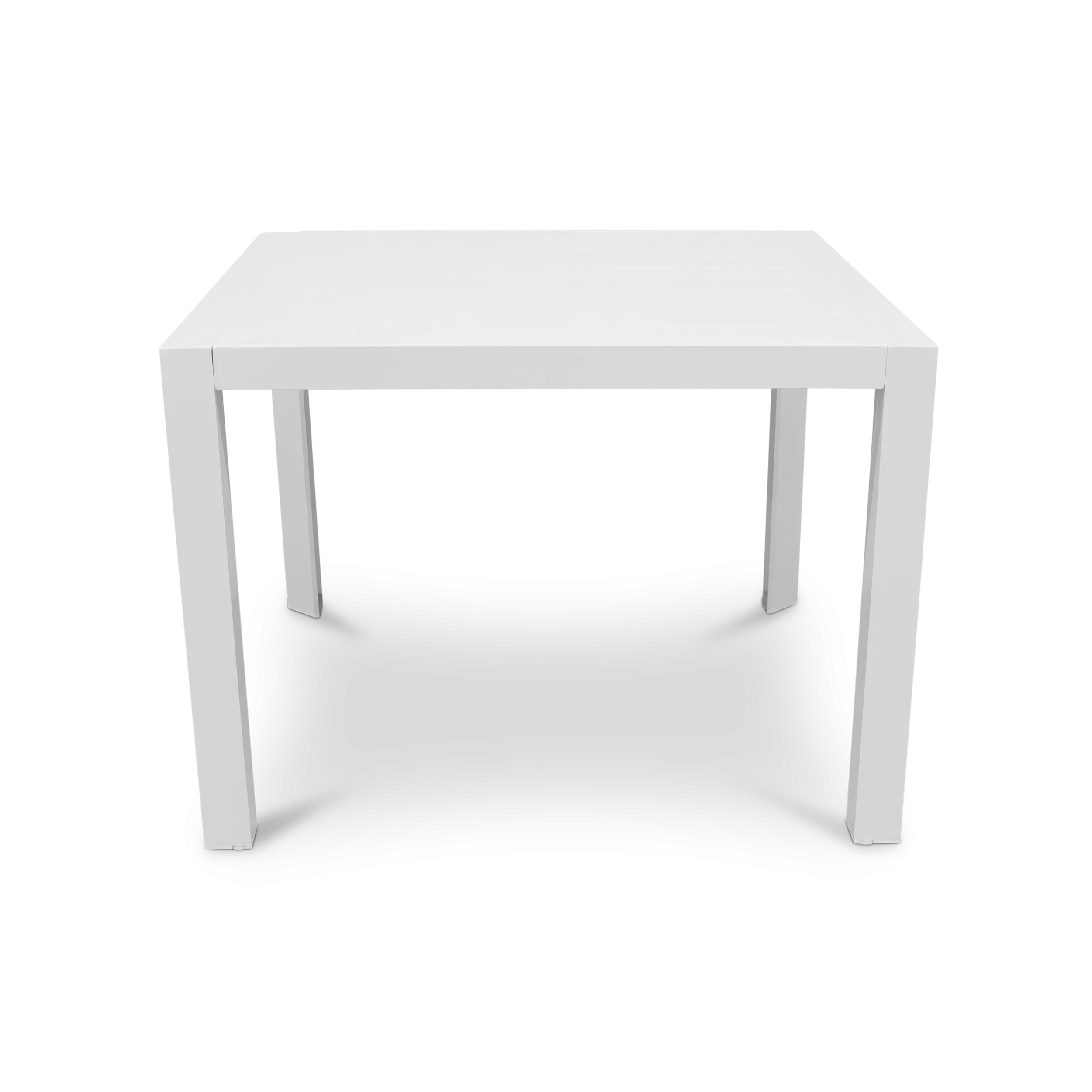 Bahamas Square Cafe 5 Piece Outdoor Setting in Arctic White with Aluminium Chairs