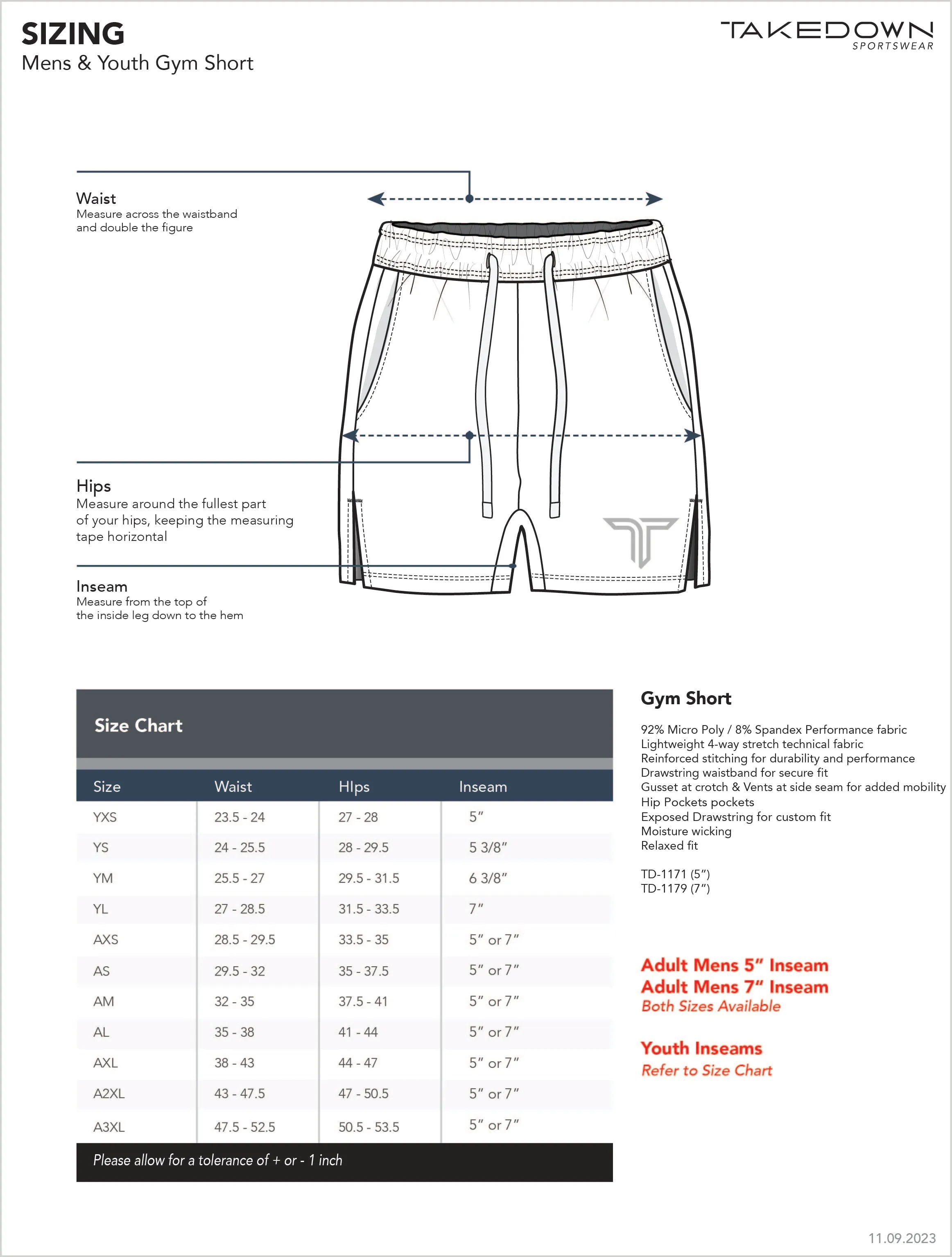 Bandana Gym Shorts (5” & 7" Inseam) - Ice