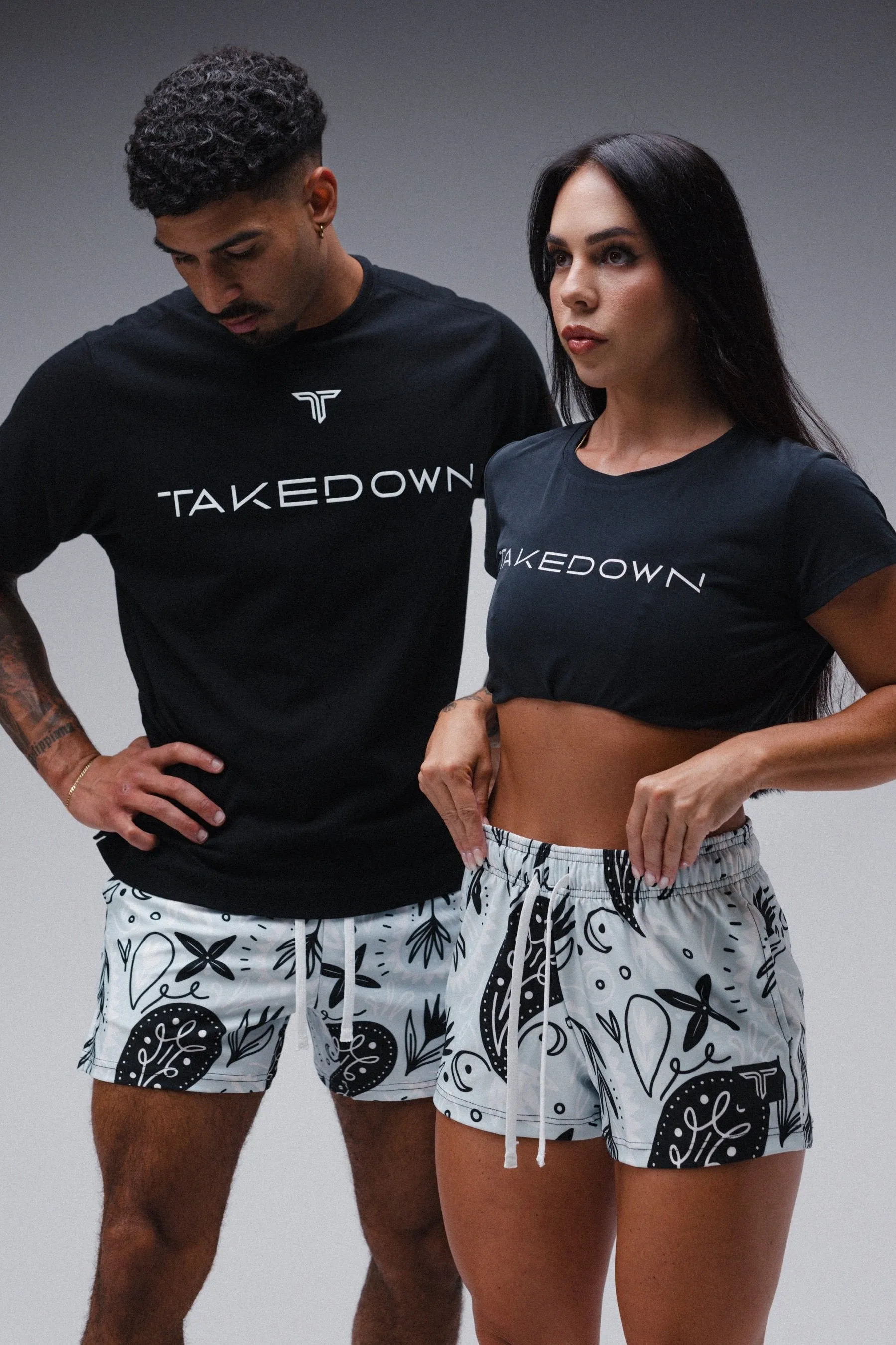 Bandana Gym Shorts (5” & 7" Inseam) - Ice