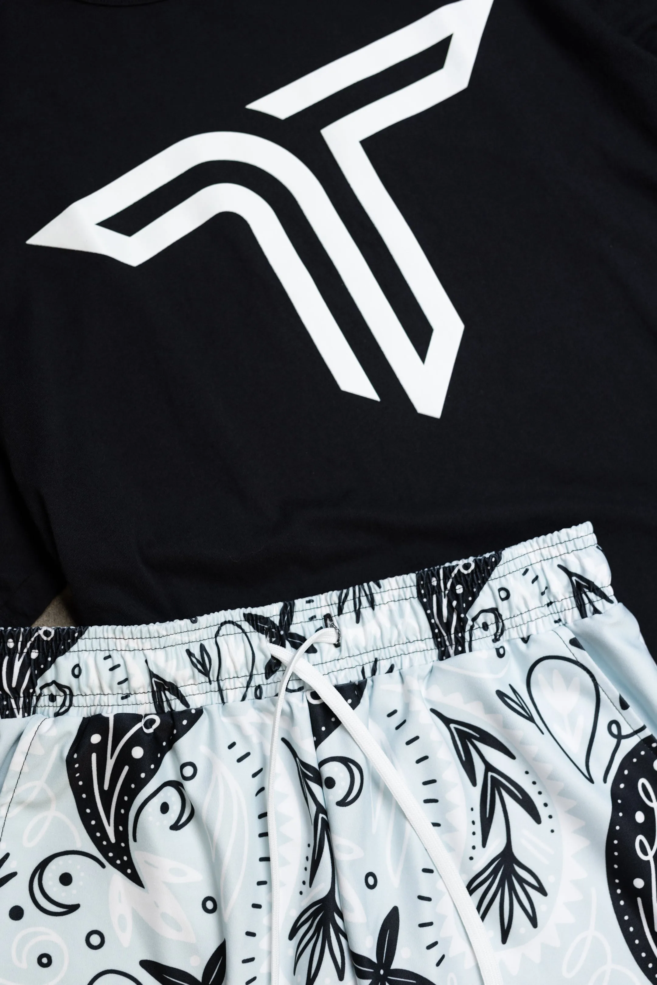 Bandana Gym Shorts (5” & 7" Inseam) - Ice