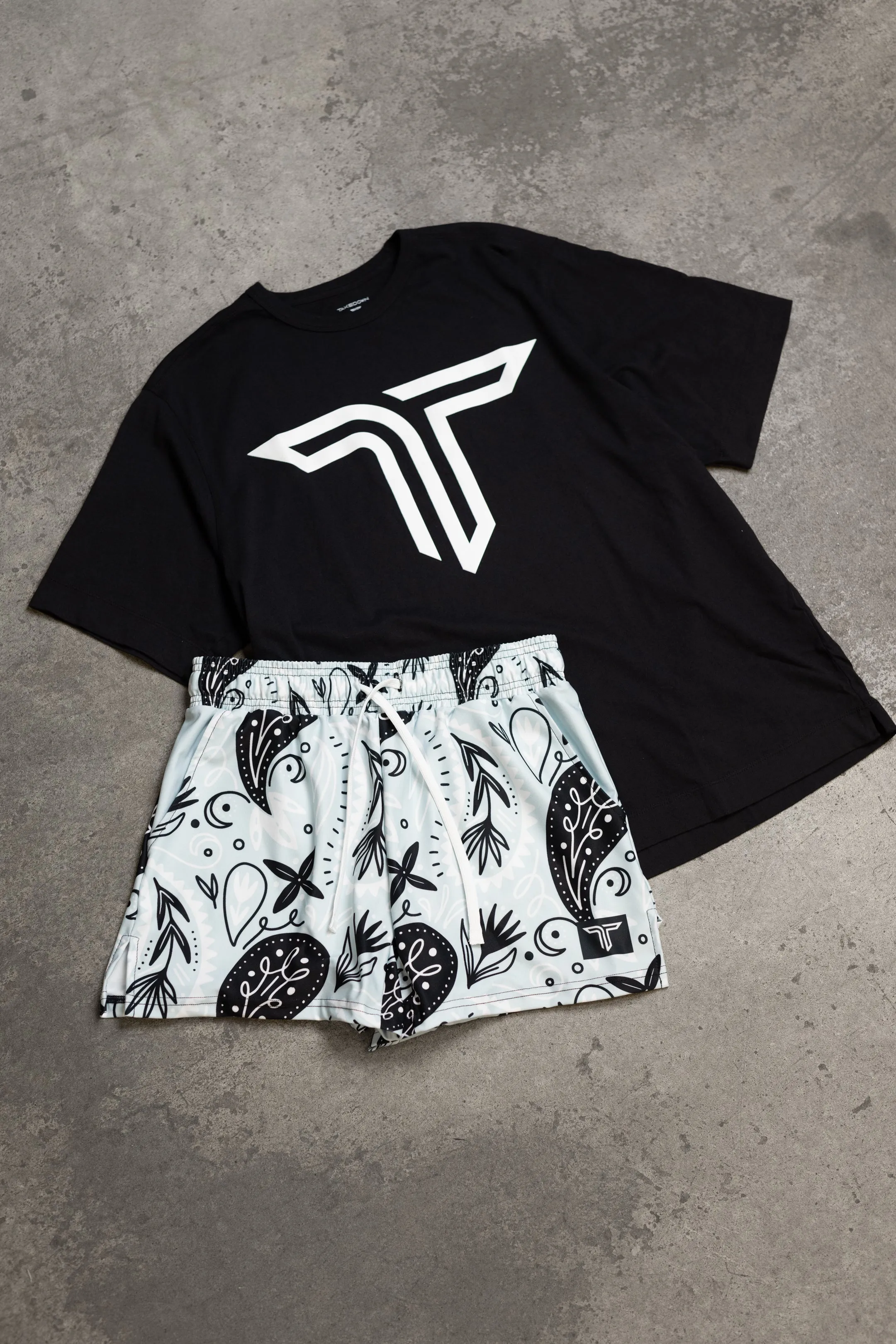 Bandana Gym Shorts (5” & 7" Inseam) - Ice