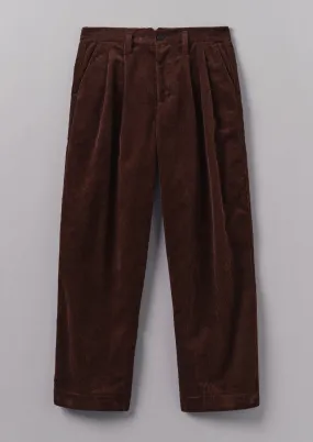Bill Organic Cord Wide Leg Trousers | Chestnut
