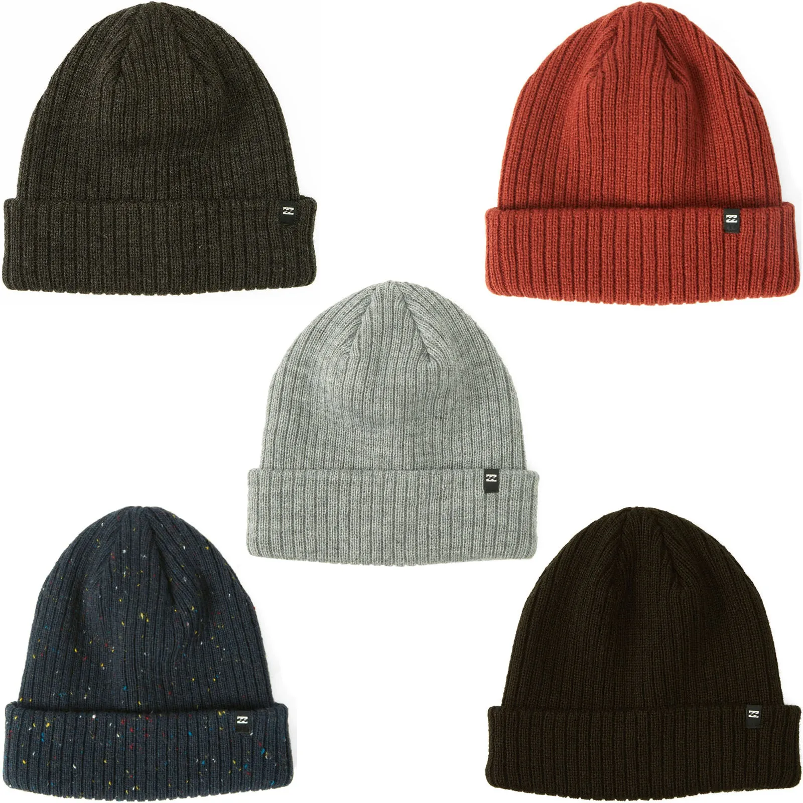 Billabong Mens Acade Fine Knit Cuffed Beanie Hat