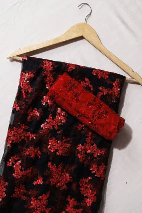 Black And Red Saree set (2 Piece)