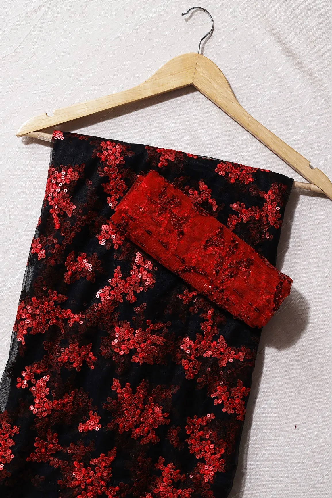 Black And Red Saree set (2 Piece)