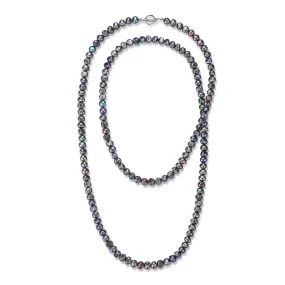 Black Baroque Pearls Beaded Necklace