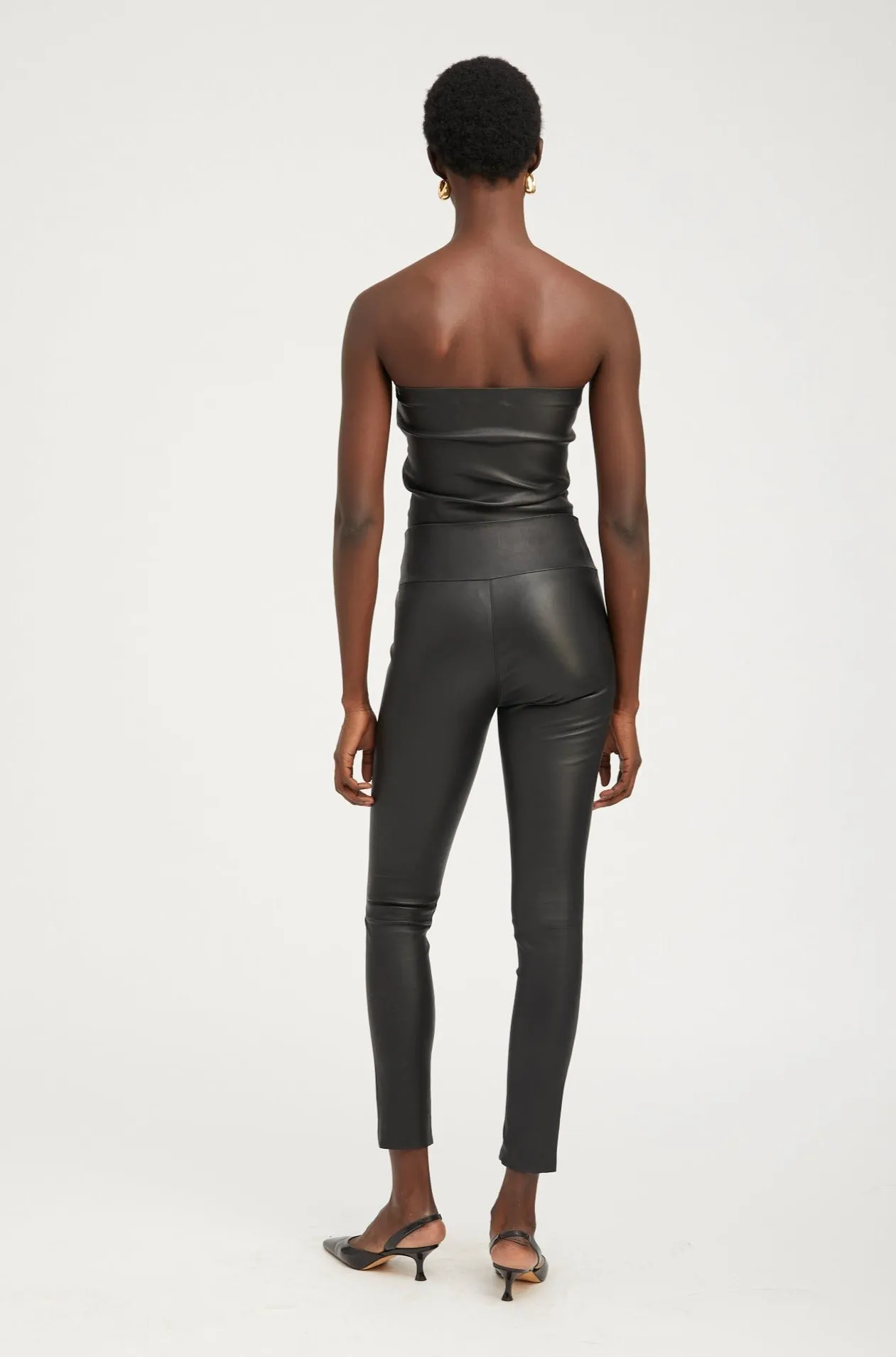 Black Leather Tube Top