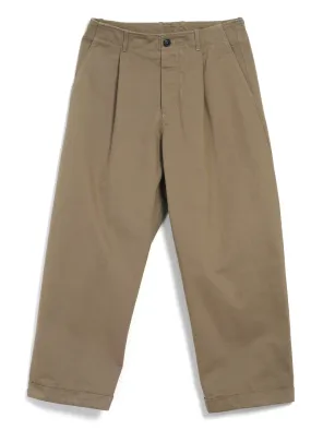 BOBBY 27-56-7 | Wide Pleated Everyday Trousers | Beige