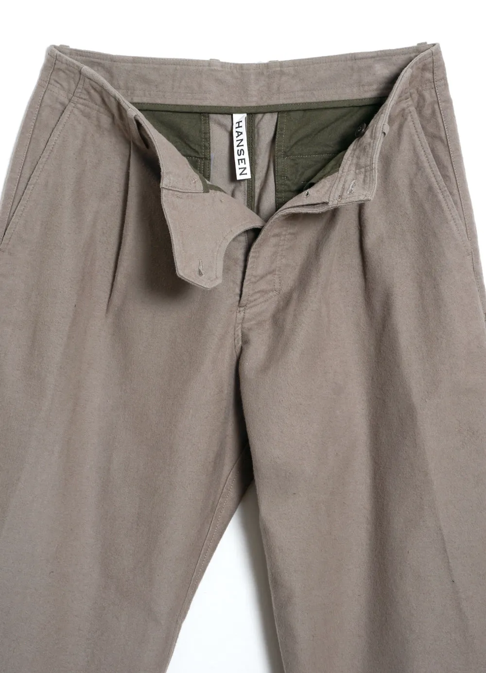 BOBBY 28-22-7 | Wide Pleated Trousers | Light Stone