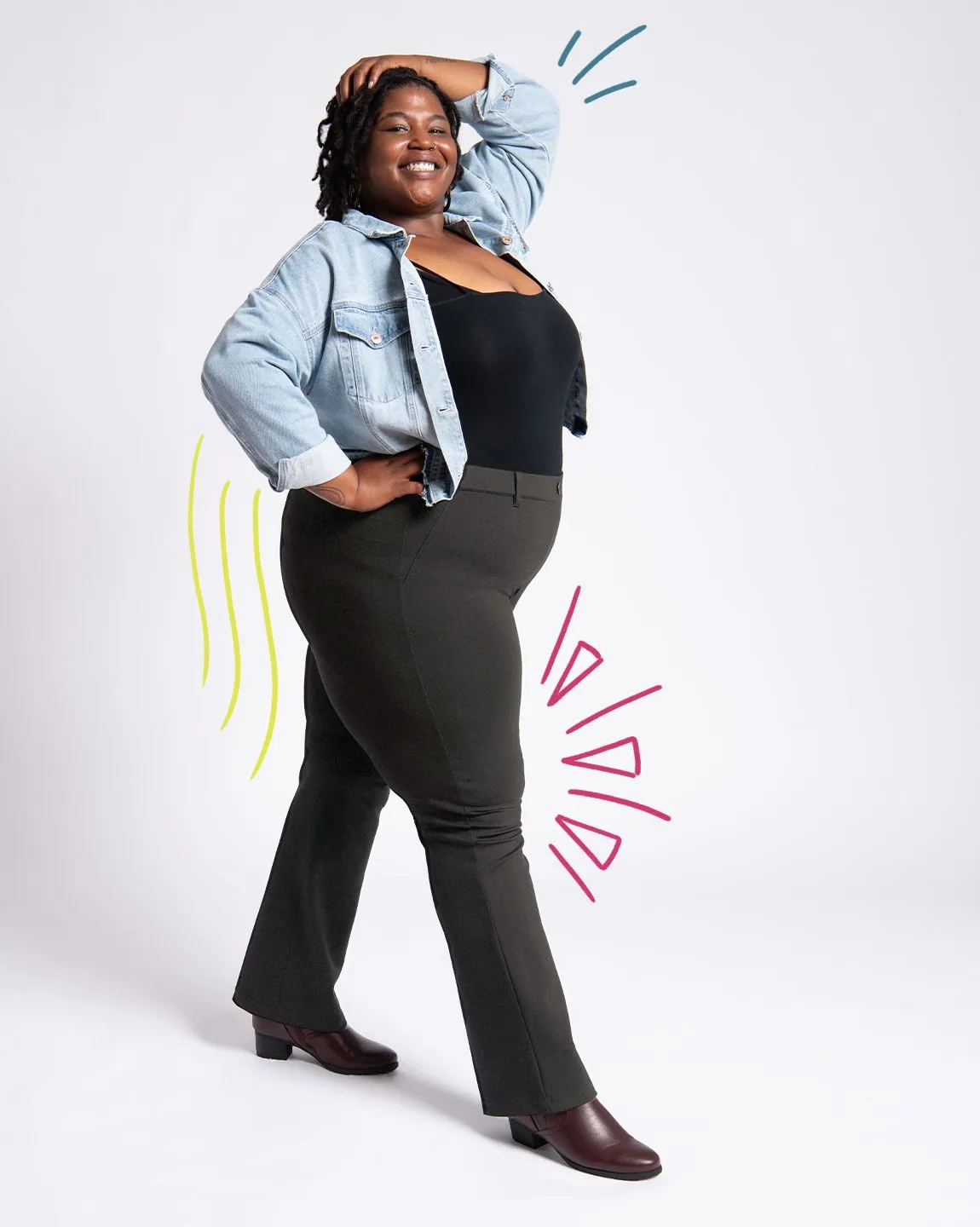 Boot-Cut | Classic Dress Pant Yoga Pants (Charcoal)