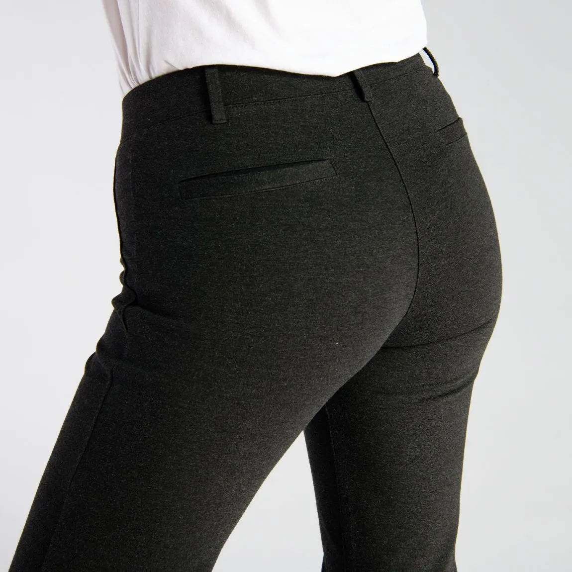 Boot-Cut | Classic Dress Pant Yoga Pants (Charcoal)