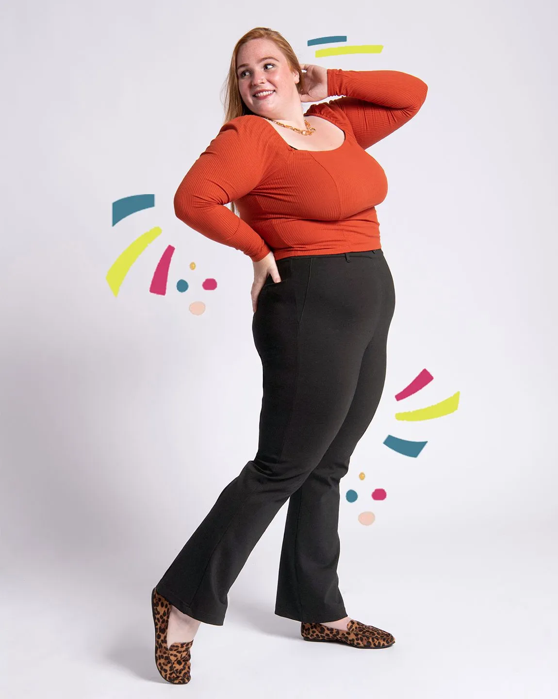 Boot-Cut | Classic Dress Pant Yoga Pants (Charcoal)