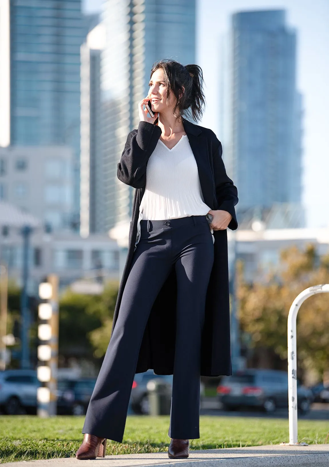 Boot-Cut | Classic Dress Pant Yoga Pants (Navy)