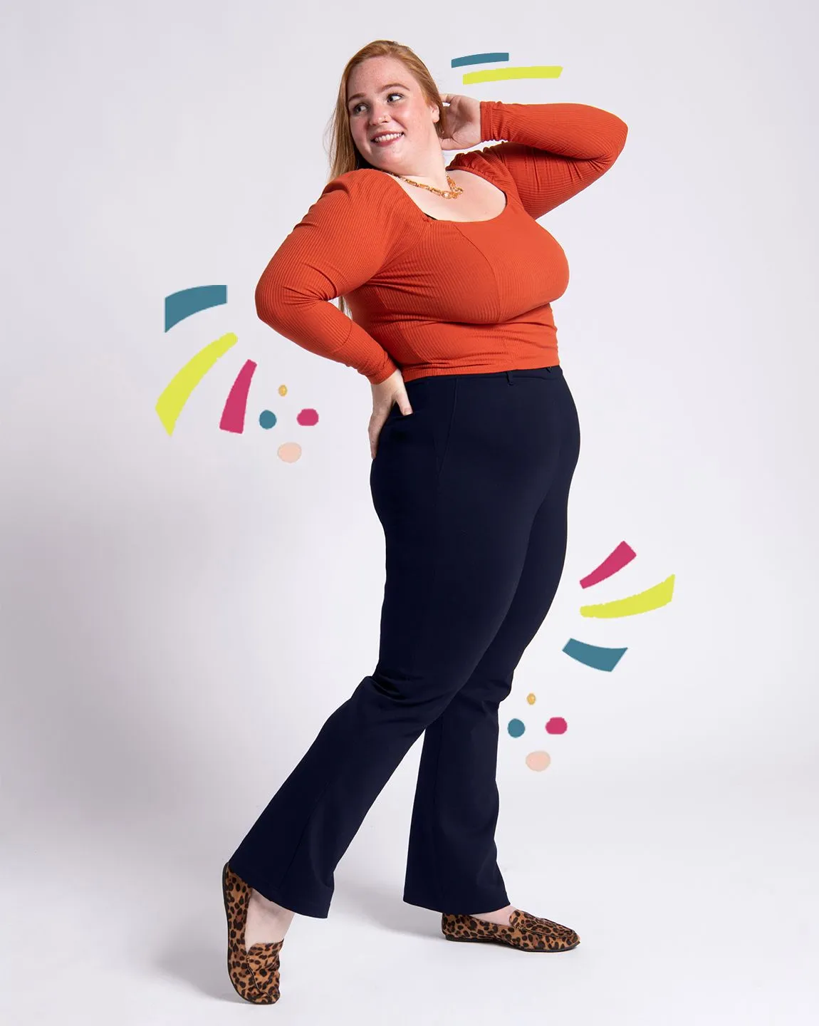 Boot-Cut | Classic Dress Pant Yoga Pants (Navy)