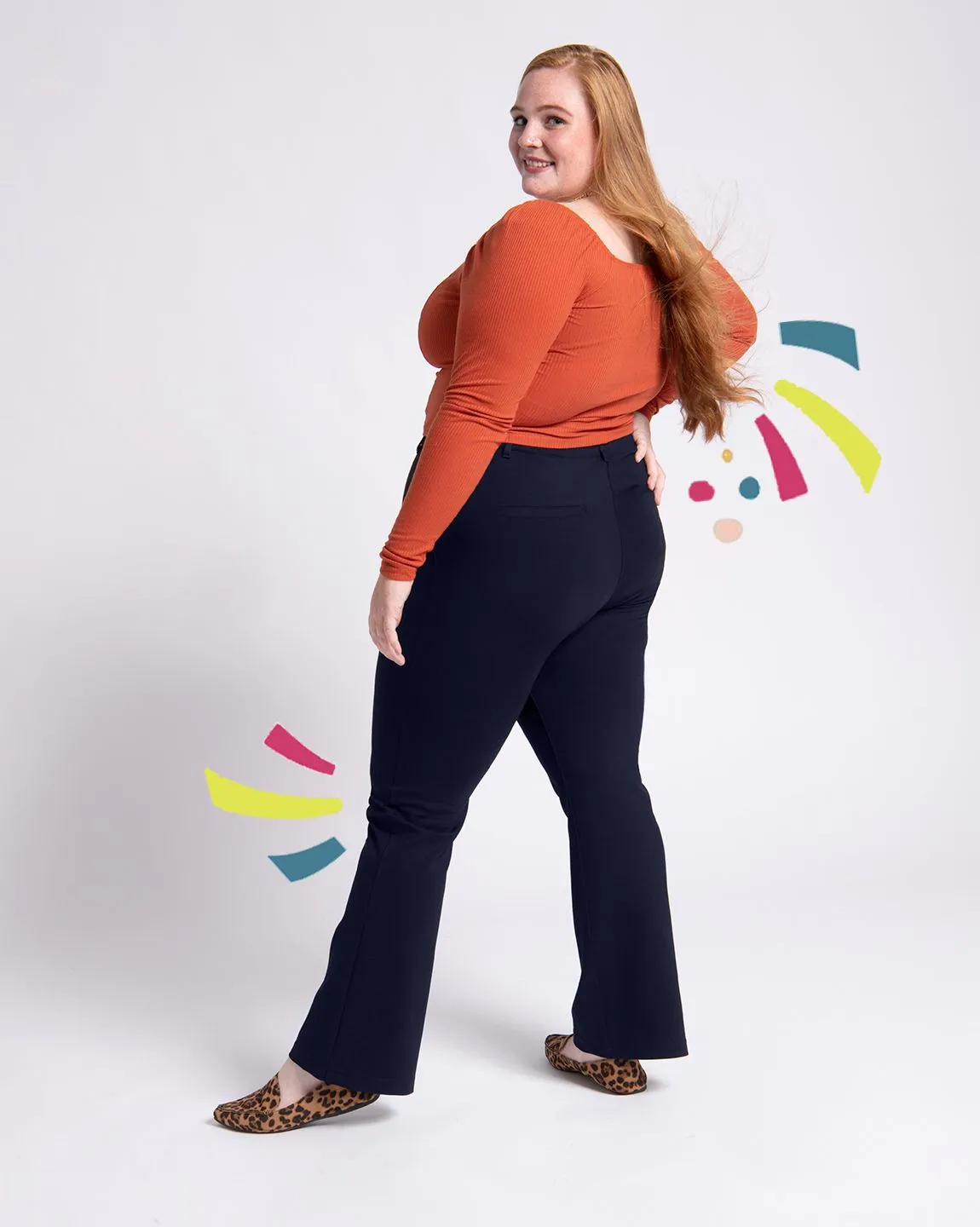 Boot-Cut | Classic Dress Pant Yoga Pants (Navy)