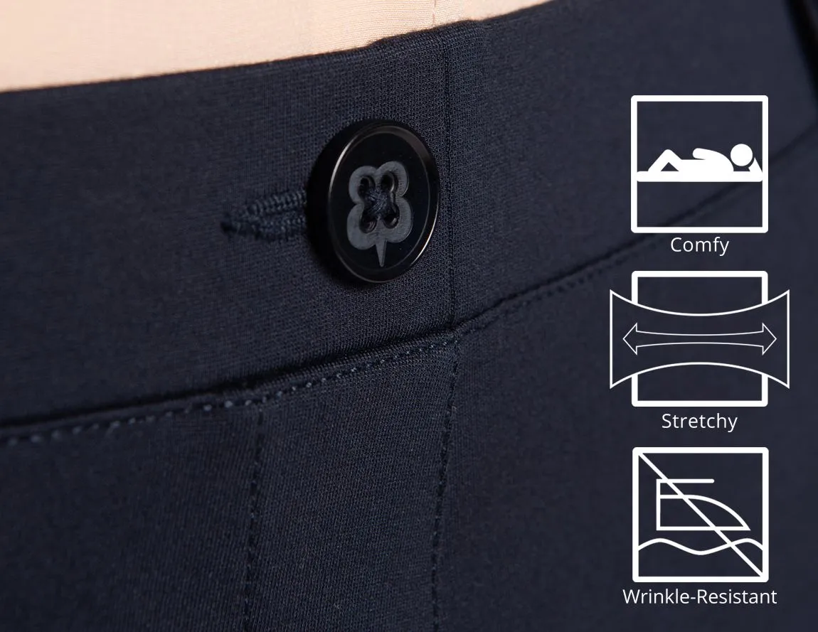 Boot-Cut | Classic Dress Pant Yoga Pants (Navy)