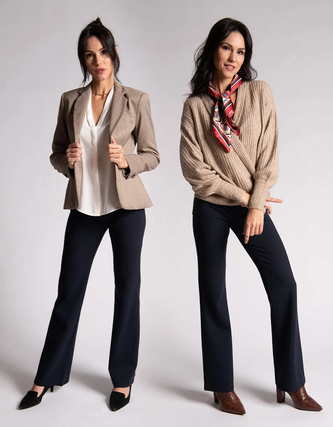 Boot-Cut | Classic Dress Pant Yoga Pants (Navy)